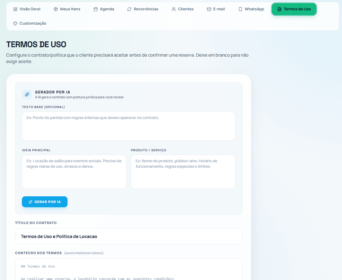 Detalhes de Agendamento